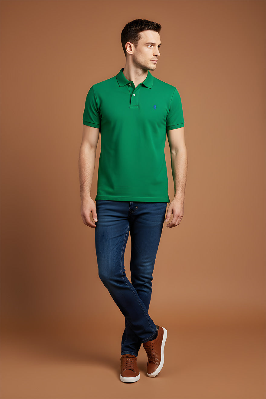 muska-svetlo-zelena-polo-majica-kratkih-rukava